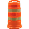 Cortina Traffic Barrel Drum With (4) 4" Diamond Grade Reflective Stripes, HDPE, 03-780-4FP
