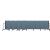 Screenflex Portable Room Divider 13 Panel, 4'H x 24'1"L, Fabric Color: Blue