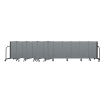Screenflex Portable Room Divider 13 Panel, 4'H x 24'1"L, Fabric Color: Gray