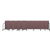 Screenflex Portable Room Divider 13 Panel, 4'H x 24'1"L, Fabric Color: Mauve