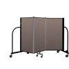 Screenflex Portable Room Divider 3 Panel, 4'H x 5'9"W, Fabric Color: Oatmeal