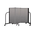 Screenflex Portable Room Divider 3 Panel, 4'H x 5'9"L, Vinyl Color: Gray