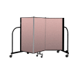 Screenflex Portable Room Divider 3 Panel, 4'H x 5'9"L, Vinyl Color: Mauve