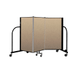 Screenflex Portable Room Divider 3 Panel, 4'H x 5'9"L, Vinyl Color: Oatmeal