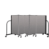 Screenflex Portable Room Divider 5 Panel, 4'H x 9'5"L, Vinyl Color: Gray