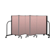 Screenflex Portable Room Divider 5 Panel, 4'H x 9'5"L, Vinyl Color: Mauve