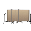Screenflex Portable Room Divider 5 Panel, 4'H x 9'5"L, Vinyl Color: Oatmeal