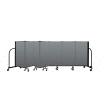 Screenflex Portable Room Divider 7 Panel, 4'H x 13'1"L, Fabric Color: Gray