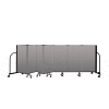 Screenflex Portable Room Divider 7 Panel, 4'H x 13'1"L, Vinyl Color: Gray