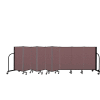 Screenflex Portable Room Divider 9 Panel, 4'H x 16'9"L, Fabric Color: Mauve