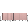 Screenflex Portable Room Divider 9 Panel, 4'H x 16'9"L, Vinyl Color: Mauve