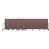 Screenflex Portable Room Divider 13 Panel, 5'H x 24'1"L, Fabric Color: Mauve