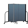 Screenflex Portable Room Divider 3 Panel, 5'H x 5'9"W, Fabric Color: Blue