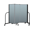 Screenflex Portable Room Divider 3 Panel, 5'H x 5'9"L, Vinyl Color: Blue