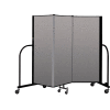 Screenflex Portable Room Divider 3 Panel, 5'H x 5'9"L, Vinyl Color: Gray