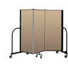 Screenflex Portable Room Divider 3 Panel, 5'H x 5'9"L, Vinyl Color: Oatmeal
