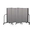 Screenflex Portable Room Divider 5 Panel, 5'H x 9'5"L, Vinyl Color: Gray