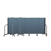 Screenflex Portable Room Divider 7 Panel , 5'H x 13'1"L, Fabric Color: Blue