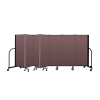 Screenflex Portable Room Divider 7 Panel, 5'H x 13'1"L, Fabric Color: Mauve