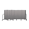 Screenflex Portable Room Divider 7 Panel, 5'H x 13'1"L, Vinyl Color: Gray