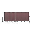 Screenflex Portable Room Divider 9 Panel, 5'H x 16'9"L, Fabric Color: Mauve