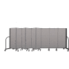 Screenflex Portable Room Divider 9 Panel, 5'H x 16'9"L, Vinyl Color: Gray