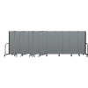 Screenflex Portable Room Divider 13 Panel, 6'H x 24'1"L, Fabric Color: Gray