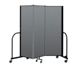 Screenflex Portable Room Divider 3 Panel, 6'H x 5'9"L, Fabric Color: Gray