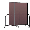 Screenflex Portable Room Divider 3 Panel, 6'H x 5'9"L, Fabric Color: Mauve