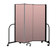 Screenflex Portable Room Divider 3 Panel, 6'H x 5'9"L, Vinyl Color: Mauve
