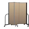 Screenflex Portable Room Divider 3 Panel, 6'H x 5'9"L, Vinyl Color: Oatmeal