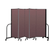 Screenflex Portable Room Divider 5 Panel, 6'H x 9'5"L, Fabric Color: Mauve
