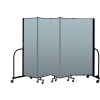 Screenflex Portable Room Divider 5 Panel, 6'H x 9'5"L, Vinyl Color: Blue