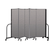 Screenflex Portable Room Divider 5 Panel, 6'H x 9'5"L, Vinyl Color: Gray
