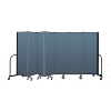 Screenflex Portable Room Divider 7 Panel, 6'H x 13'1"L, Fabric Color: Blue