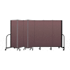 Screenflex Portable Room Divider 7 Panel, 6'H x 13'1"L, Fabric Color: Mauve