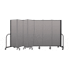 Screenflex Portable Room Divider 7 Panel, 6'H x 13'1"L, Vinyl Color: Gray