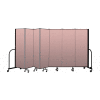 Screenflex Portable Room Divider 7 Panel, 6'H x 13'1"L, Vinyl Color: Mauve