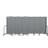 Screenflex Portable Room Divider 9 Panel, 6'H x 16'9"L, Fabric Color: Gray