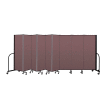 Screenflex Portable Room Divider 9 Panel, 6'H x 16'9"L, Fabric Color: Mauve