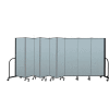 Screenflex Portable Room Divider 9 Panel, 6'H x 16'9"L, Vinyl Color: Blue