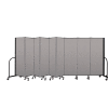 Screenflex Portable Room Divider 9 Panel, 6'H x 16'9"L, Vinyl Color: Gray
