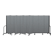 Screenflex Portable Room Divider 11 Panel, 6'8"H x 20'5"L, Fabric Color: Gray