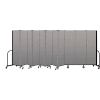 Screenflex Portable Room Divider 11 Panel, 6'8"H x 20'5"L, Vinyl Color: Gray