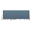 Screenflex Portable Room Divider 13 Panel, 6'8"H x 24'1"L, Fabric Color: Blue