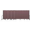 Screenflex Portable Room Divider 13 Panel, 6'8"H x 24'1"L, Fabric Color: Mauve