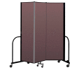 Screenflex Portable Room Divider 3 Panel, 6'8"H x 5'9"L, Fabric Color: Mauve
