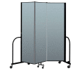 Screenflex Portable Room Divider 3 Panel, 6'8"H x 5'9"L, Vinyl Color: Blue