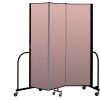 Screenflex Portable Room Divider 3 Panel, 6'8"H x 5'9"L, Vinyl Color: Mauve