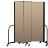Screenflex Portable Room Divider 3 Panel, 6'8"H x 5'9"L, Vinyl Color: Oatmeal